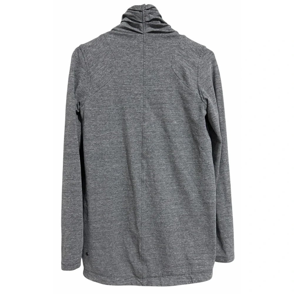 Lululemon That's A Wrap‎ Sweater Jacket Heathered Snow Slub Coal Women's Size 4